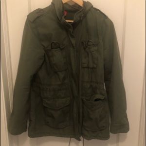 H&M divided red cargo jacket